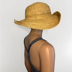 Helen Kaminski Packable Raffia Wide Brim Sun Straw Hat